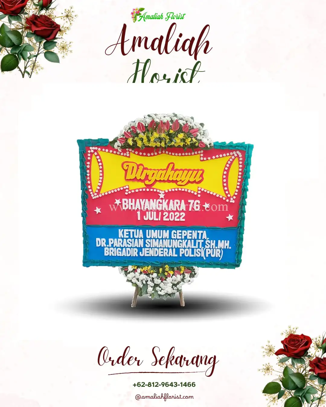 Papan Bunga HUT Ulang Tahun Darul Aman